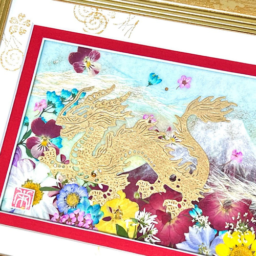 リトグラフ 二重作龍夫 作 EP「桜花爛漫」金運富士山縁起物運気