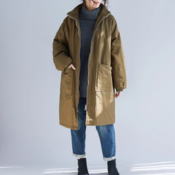 JOIN♥２色 綿入れ厚くジャケット　ゆったりコート カジュアルカーディガン　オーバーサイズ 2枚目の画像