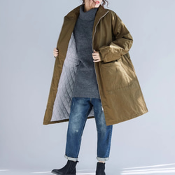 JOIN♥２色 綿入れ厚くジャケット　ゆったりコート カジュアルカーディガン　オーバーサイズ 9枚目の画像