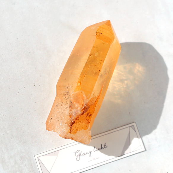 タンジェリンクォーツ 蜜柑水晶 天然石 水晶 鉱物 一点物 健康 5枚目の画像