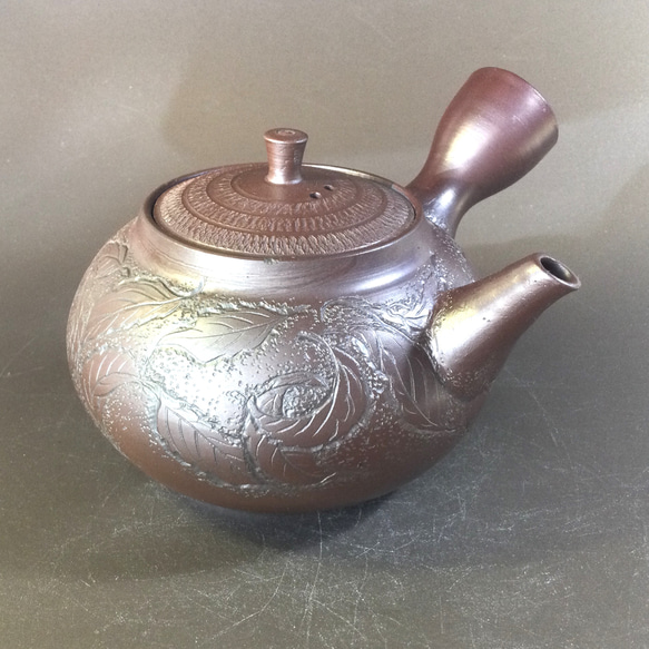 手作りの陶器　焼き〆急須　　 1枚目の画像