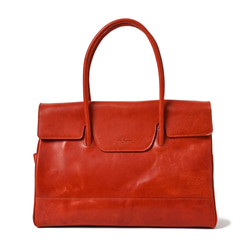 日本製] フラップトートバッグ ブラック 最高級イタリアンレザー A4