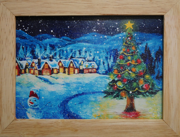 アートポスターカード2L【クリスマス村】 6枚目の画像
