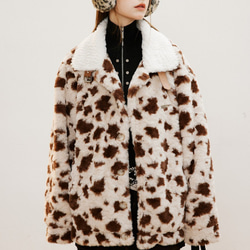 レディース*メンズ兼用ヒョウ柄綿服冬のベルベットコート・ファッションコート綿服 2カラー  20-1123 1枚目の画像