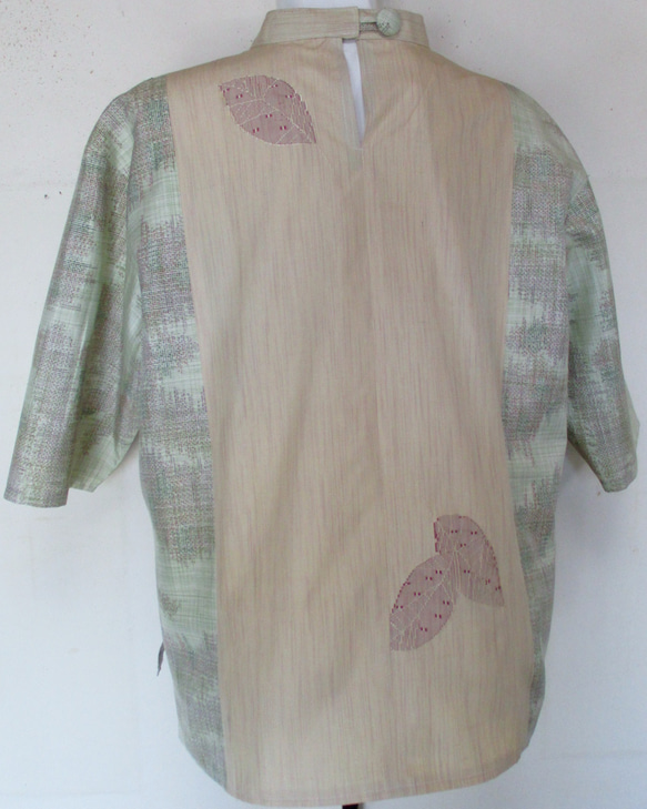 ７４９６　紬の着物で作ったプルオーバー　#送料無料 11枚目の画像