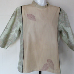 ７４９６　紬の着物で作ったプルオーバー　#送料無料 8枚目の画像