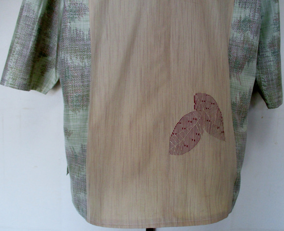 ７４９６　紬の着物で作ったプルオーバー　#送料無料 13枚目の画像