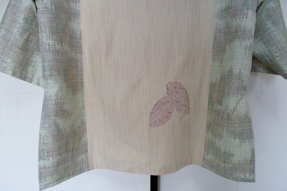 ７４９６　紬の着物で作ったプルオーバー　#送料無料 7枚目の画像