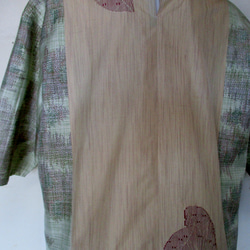 ７４９６　紬の着物で作ったプルオーバー　#送料無料 14枚目の画像