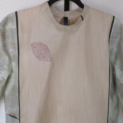 ７４９６　紬の着物で作ったプルオーバー　#送料無料 3枚目の画像