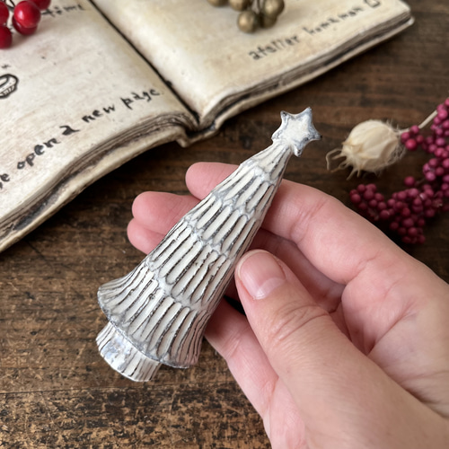 陶器のクリスマスツリー 小 L クリスマスツリー こまもん工房 通販