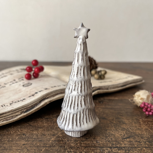 陶器のクリスマスツリー 小 L クリスマスツリー こまもん工房 通販