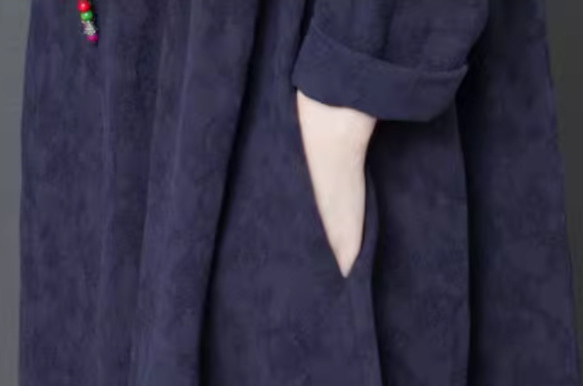 JOIN♥綿麻ゆったりワンピース オーバーサイズ ロングスカート　2色 10枚目の画像