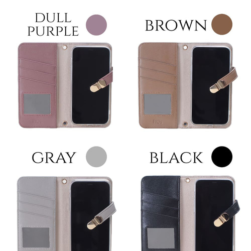 iphone14 ケース 手帳型 ミラー付き iphone14Pro カード収納