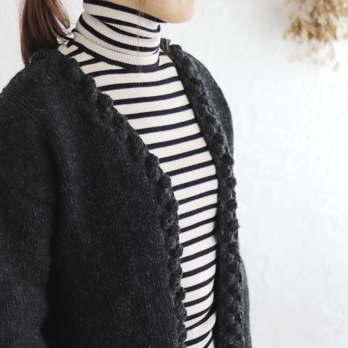 限定2《クリアランス＊30%OFF》 ウール100％ パプコーン編みニット 