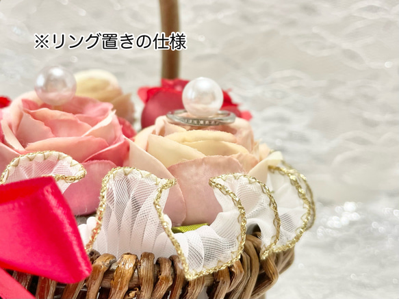 【全5種】ローズ花かごのリングピロー〈パープル ver〉 3枚目の画像
