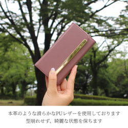 iphone12 ケース 手帳型 カード収納 iphone12Pro 12mini ミラー レザー くすみカラー 可愛い 6枚目の画像