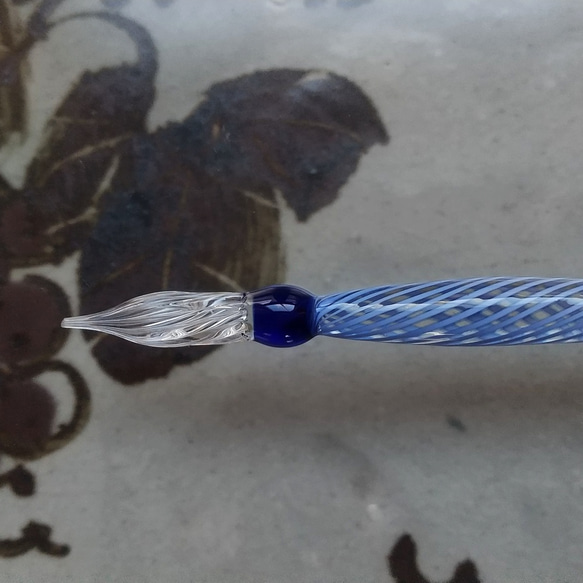 ガラスペン「さざ波」ガラス製スポイト付属（約1ｍｌ） 2枚目の画像
