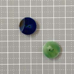 レトロ 円形 丸型 ボタン ブルー オフホワイト グレー グリーン ピンク 15mm 16個セット ec-239 3枚目の画像
