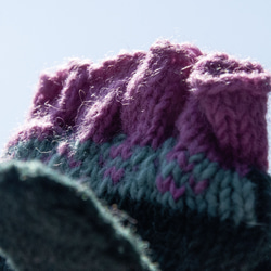 手織純羊毛針織手套/可拆卸保暖手套/內刷毛手套/觸控手套-北歐綠費爾島風格 保暖 聖誕節交換禮物 好友生日禮物 母親節 第5張的照片