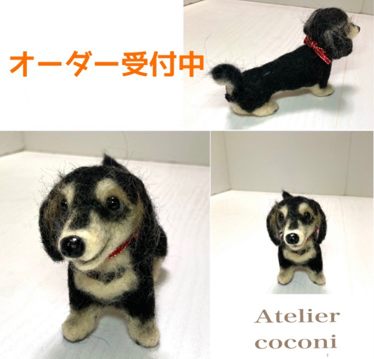羊毛フェルト ワンコLOVE❤様 ダックスフンド 犬 ハンドメイド オーダー 羊毛フェルト ワンコLOVE❤様 ダックスフンド 犬 ハンドメイド