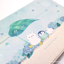 【5月下旬発送】えらべるデザイン・シマエナガとお花のiPad手帳型ケース 3枚目の画像