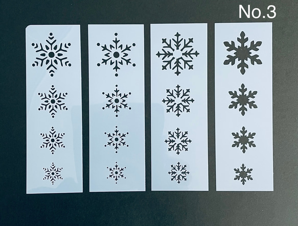 ステンシルシート　雪　雪の結晶　No.3 1枚目の画像