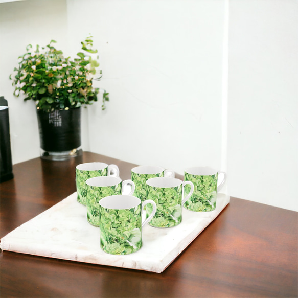 【受注製作】Green bouquetマグカップ6個セット 15枚目の画像