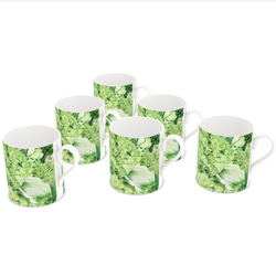 【受注製作】Green bouquetマグカップ6個セット 4枚目の画像