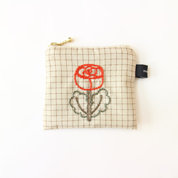 10㎝ファスナー〉メリーゴーランド刺繍ポーチ ポーチ 手刺繍小物