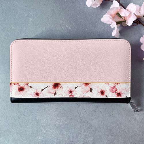 ソメイヨシノの長財布 桜 花 財布 長財布 母の日 敬老の日 誕生日 新