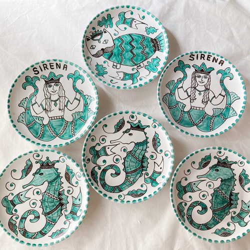 【信頼】 男性に人気！ ブオンリコルド イタリア製絵皿 2002 イカ 食器 - 食器 食器