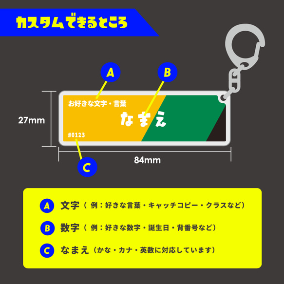 ネームプレート　キーホルダー 3枚目の画像
