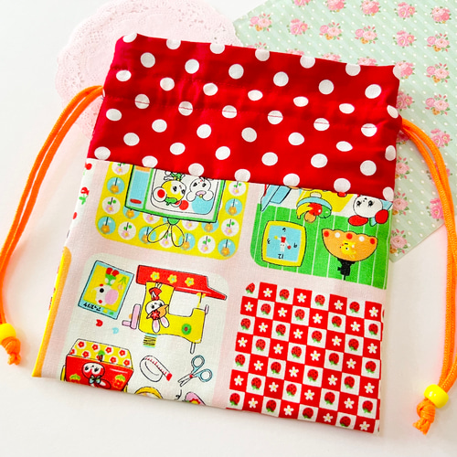 No.1133 ミニミニ巾着袋 布小物 ハニーチューン ハンドメイド（Honeys  