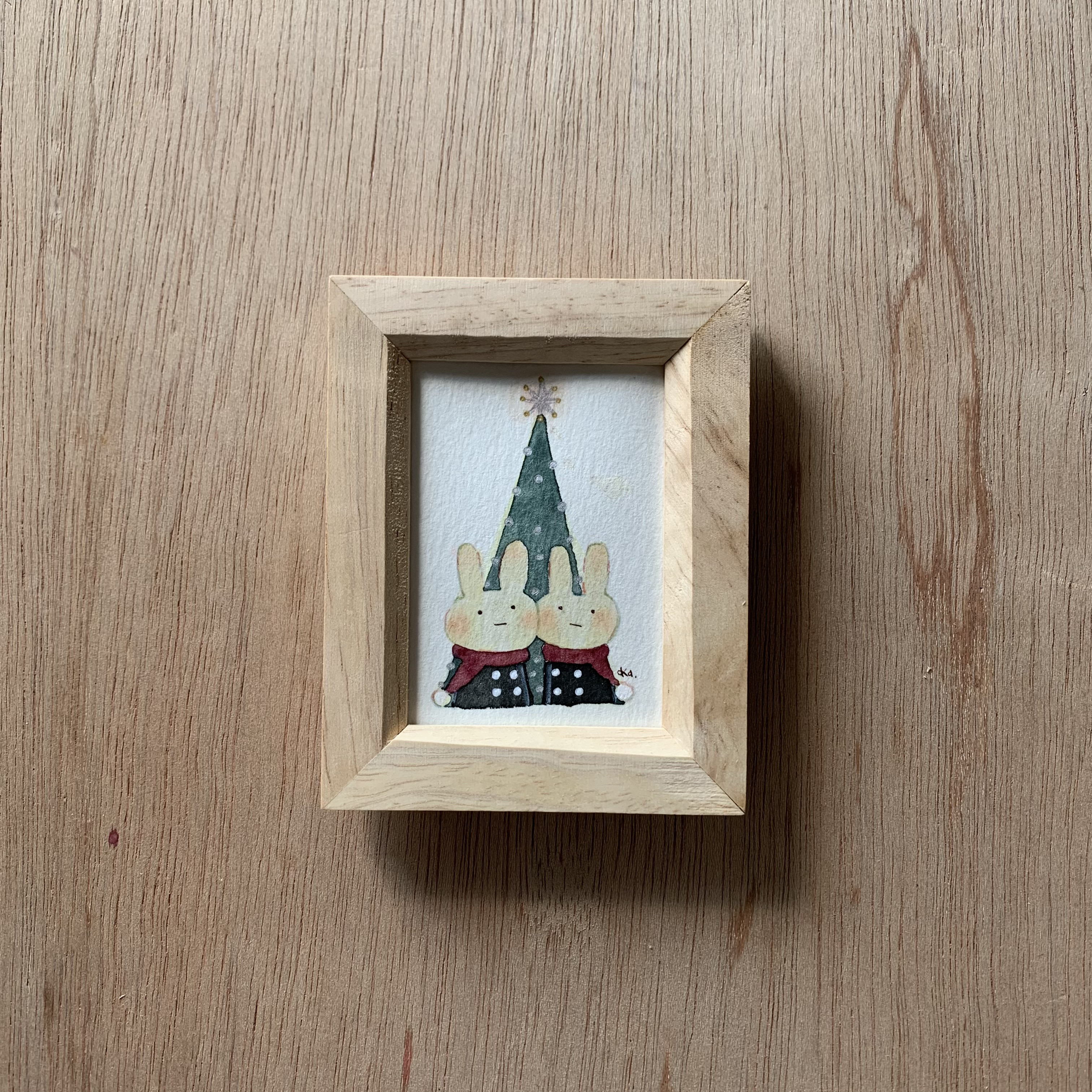 「このツリーの下で」ミニ額　キラキラ原画