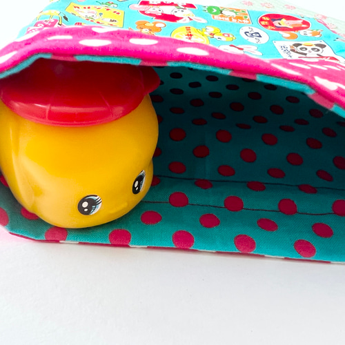 巾着袋☆巾着ポーチ☆給食袋☆はいから横丁☆昭和レトロ☆レトロポップ  