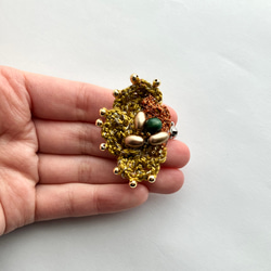 ちいさな刺繍ブローチ集　Gold color 14枚目の画像