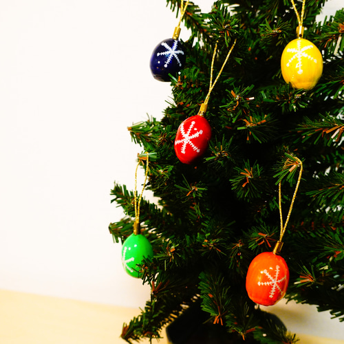 クリスマスオーナメント 赤金・金緑 雪の結晶 Kimmerle キマール社］クリスマス ゴールドオーナメント 立体 雪の結晶 3cm