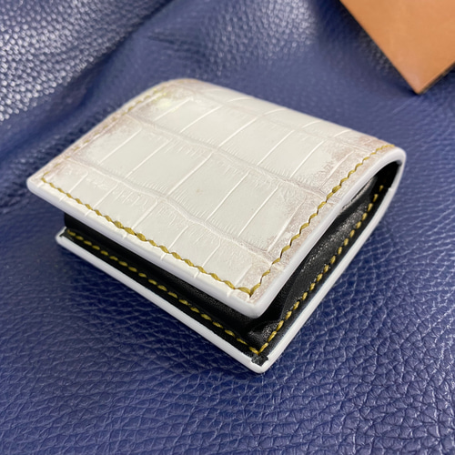 【カンダミサコ】pocketwallet ナイルクロコダイル【限定】 カンダミサコさんにお願いした、圧巻のナイルクロコレザーforma