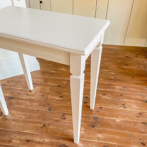 受注製作ホワイトストーン柄★御影調★カウンターテーブル800★☆ネイル　美容室 f14fa709b4c62135043d220eacf23e