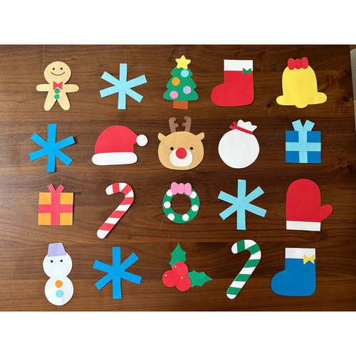 クリスマス ツリー サンタさん トナカイ 画用紙 壁面飾り