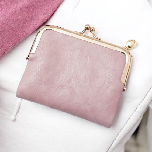 全8色】 がま口財布 ミニ財布 二つ折り財布 レディース 革 レザー 二