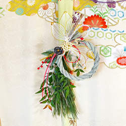 2025【亀】若松と昇り亀のお正月飾り 数量限定 稲穂 正月飾り しめ縄