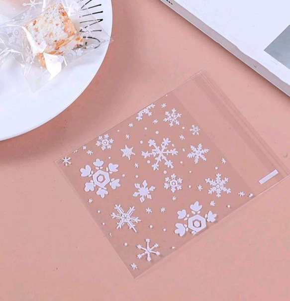 [送料無料] スノー SNOW 雪 10×10cm(M) OPP袋　30pcs 1枚目の画像