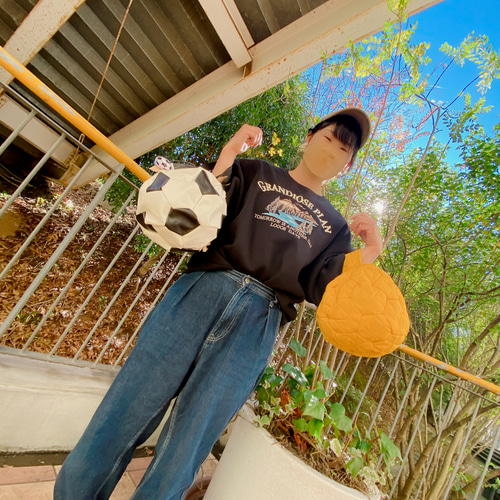 サッカーボールバッグ 帆布 トートバッグ トートバッグ you and me