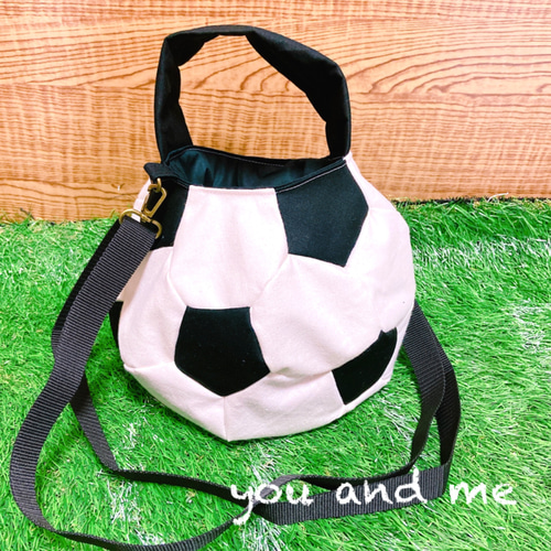サッカーボールバッグ 帆布 トートバッグ トートバッグ you and me
