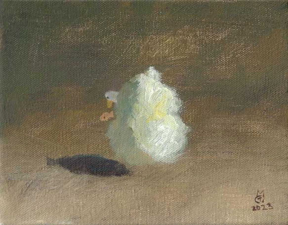 どこへ行くのか気になる（アクリル絵の具による原画） 1枚目の画像