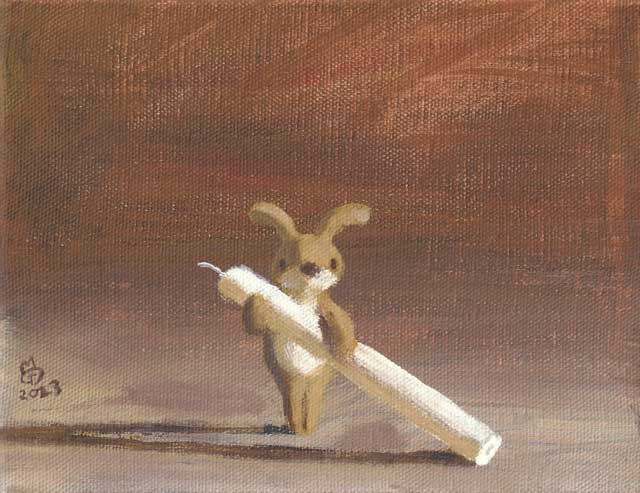 火を貸してほしい（アクリル絵の具による原画）