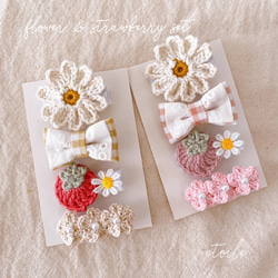 ꫛꫀꪝ【いちごケーキ】ベビーヘアクリップ キッズヘアクリップ