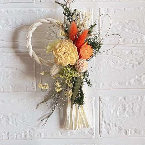 18しめ縄しめ飾り正月飾り ドライフラワー プリザーブド 紫陽花 薔薇 雑貨 18しめ縄しめ飾り正月飾り ドライフラワー プリザーブド 紫陽花